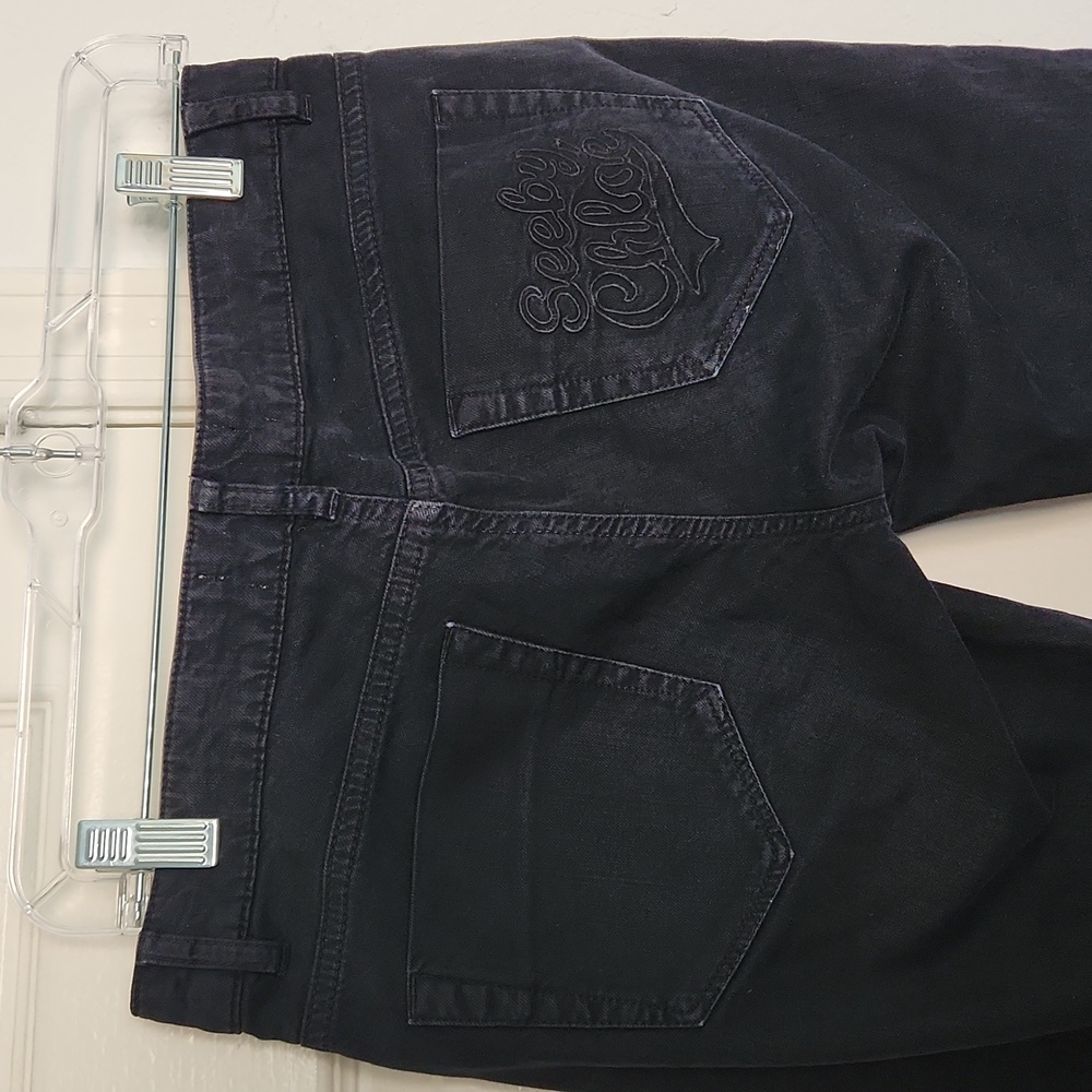 See By Chloe Black Slim Straight Leg Ankle Jeans Size 26